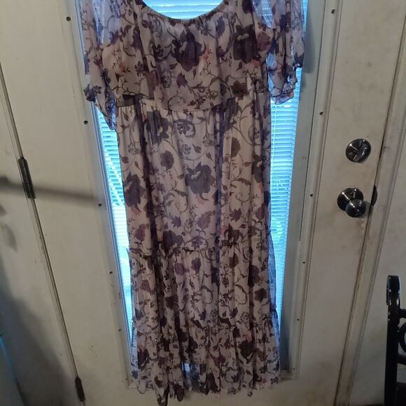 Torrid Women's Sleeveless Dress Floral Print, 26 4X, Lined Babydoll Tiered Boho - Picture 2 of 8